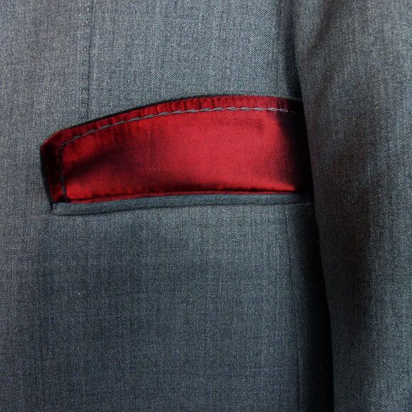 Ted Baker London Blazer Jacket Men 40R Gray Debonair Wool Two Button Suit Coat - Picture 5 of 13